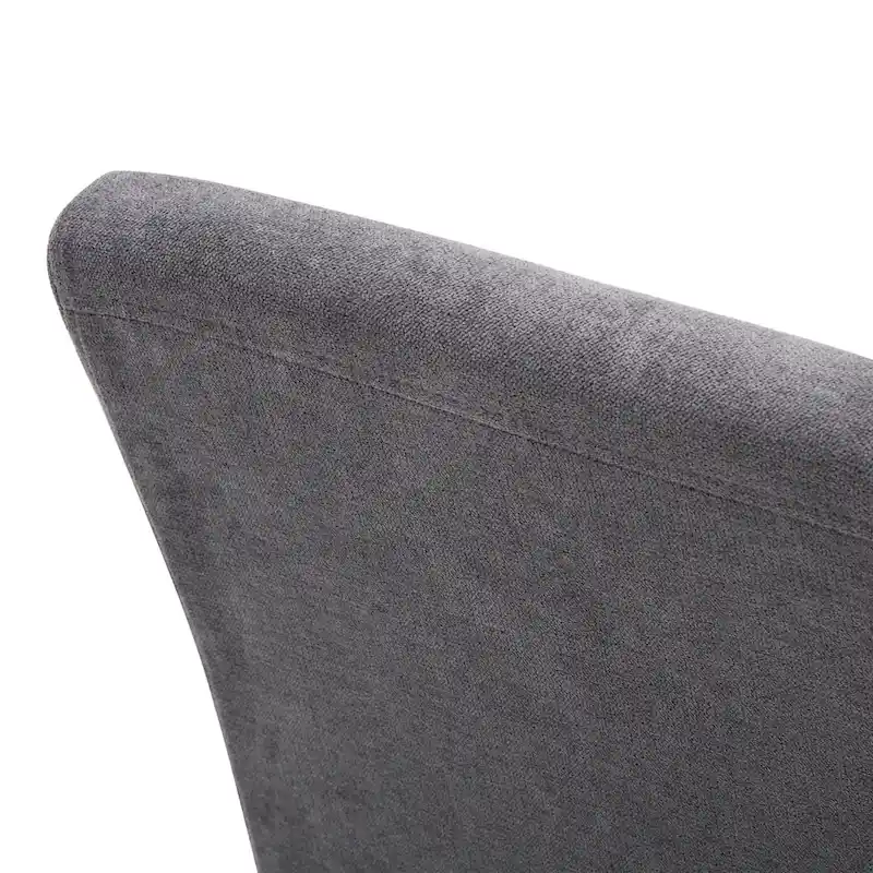 Fabric Upholstered Nailhead Trim Parsons Dining Chairs Terry Cloth Set of 2