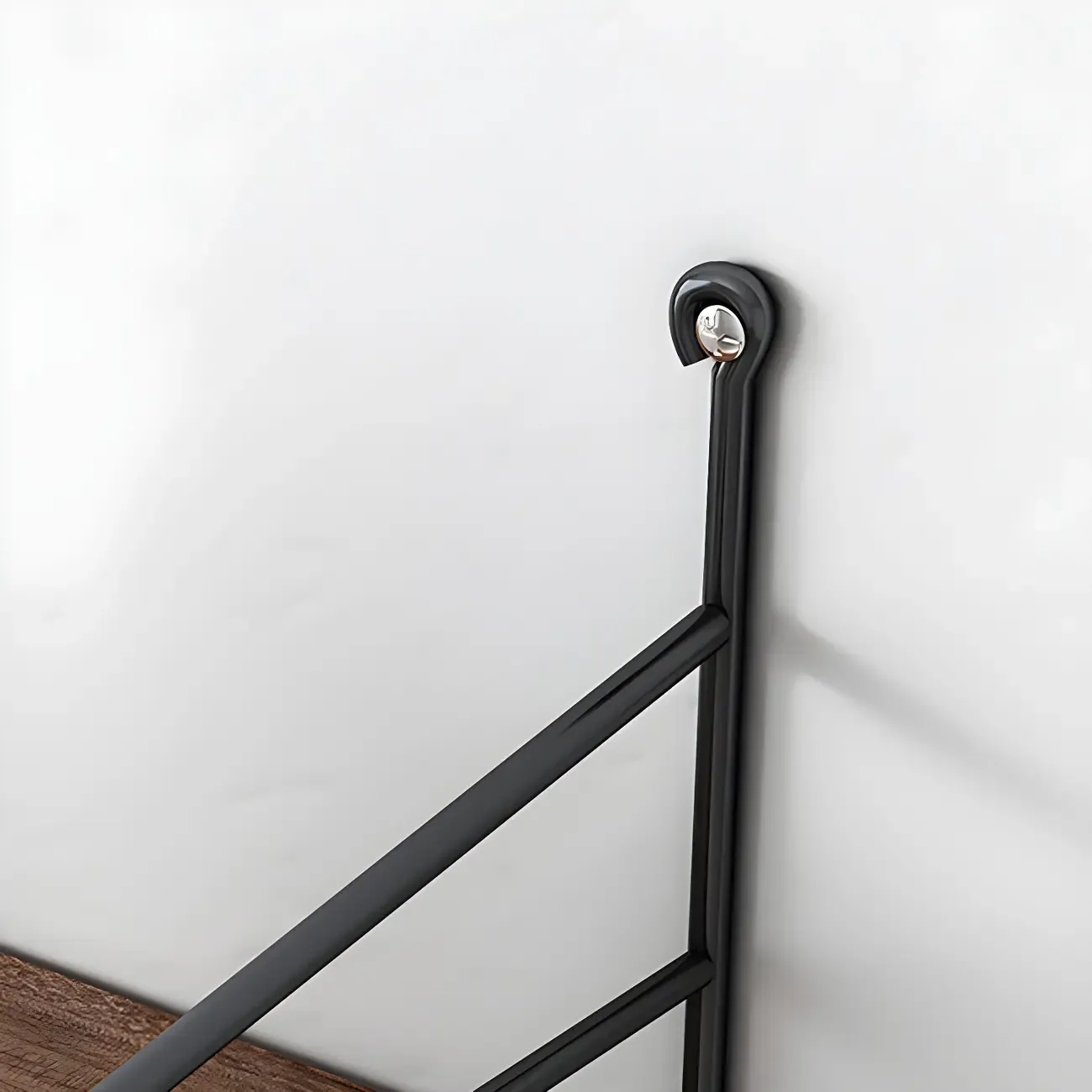 3-Shelf Nut-Brown Wall-Mounted Wood Open Bookcase