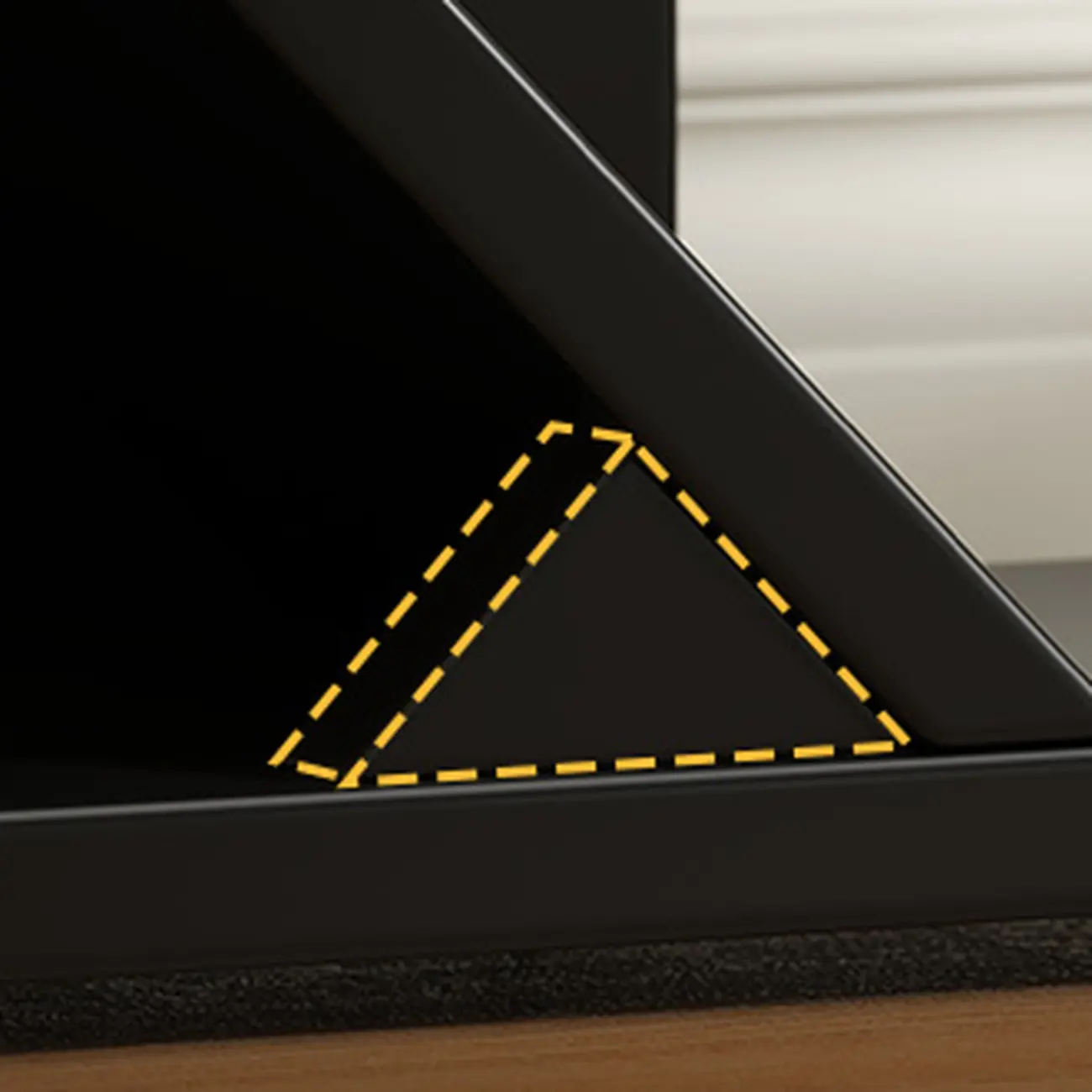 Black Wood Tree-Shaped Vertical Display Bookcase