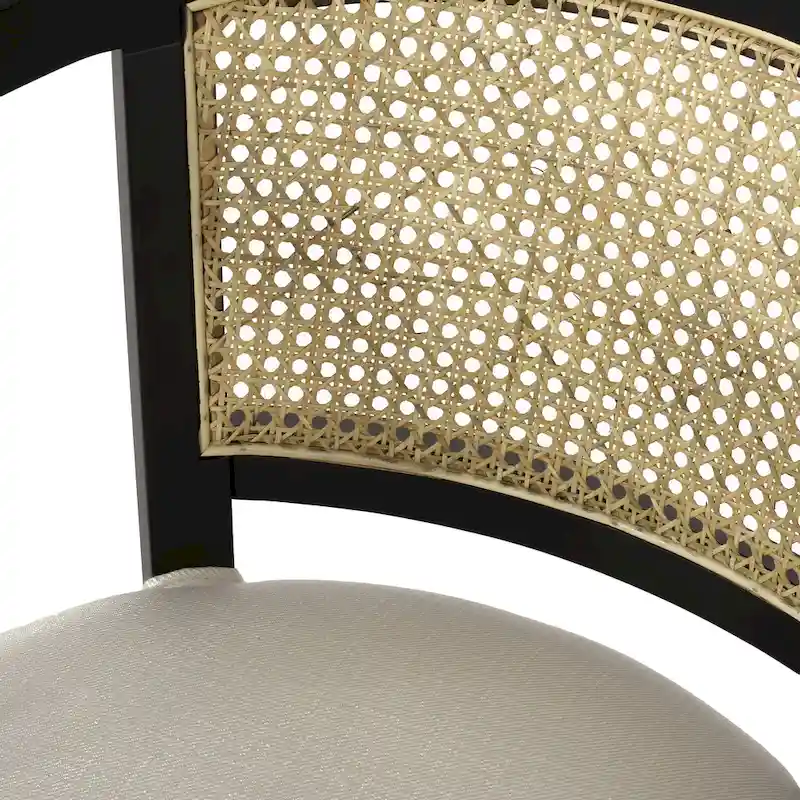 Upholstered rubberwood dining chair