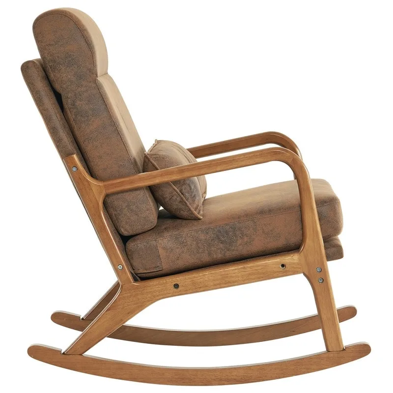 39.37 W High-Back Dual-Use Upholstered Rocking Chair/Accent Chair