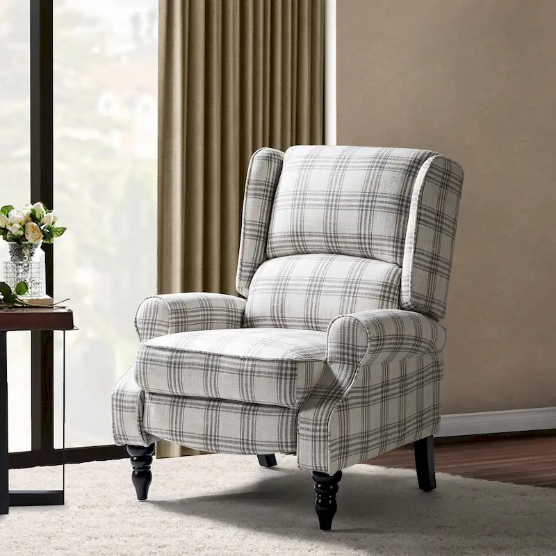 11-Pattern Manual Wingback Recliner Chair, 1-Person