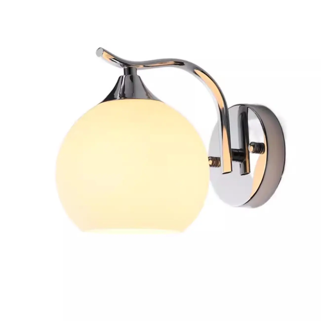 Modern Globe Bathroom Vanity Light with Chrome Finish