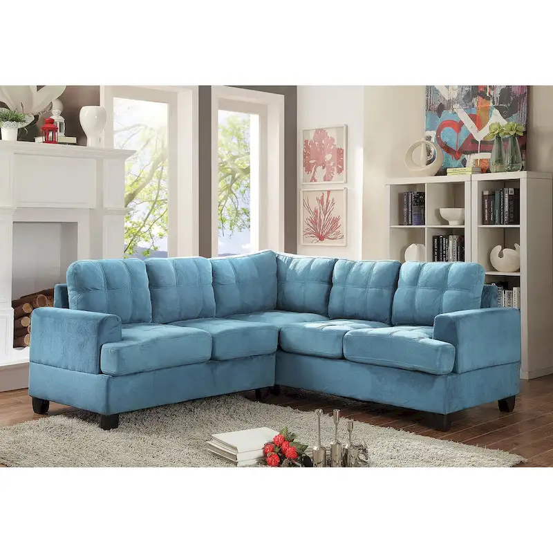 Sandridge 80 in. W 2-piece Microfiber L Shape Sectional Sofa - 80L x 80W x 36H