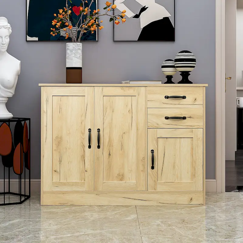 Wood Buffet Sideboard with 2 Drawers