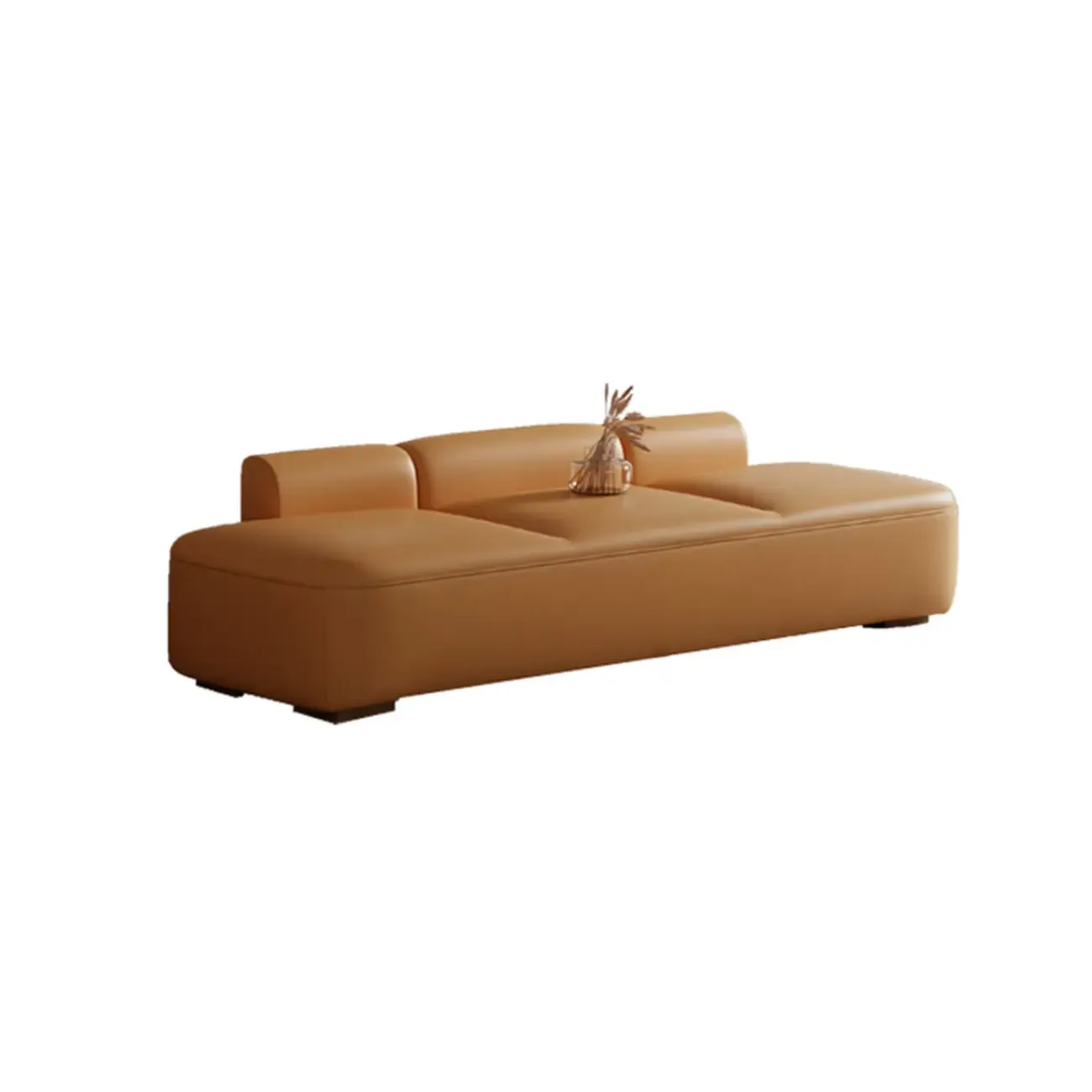 Modern Upholstered Leather Tufted Long Bedroom Bench