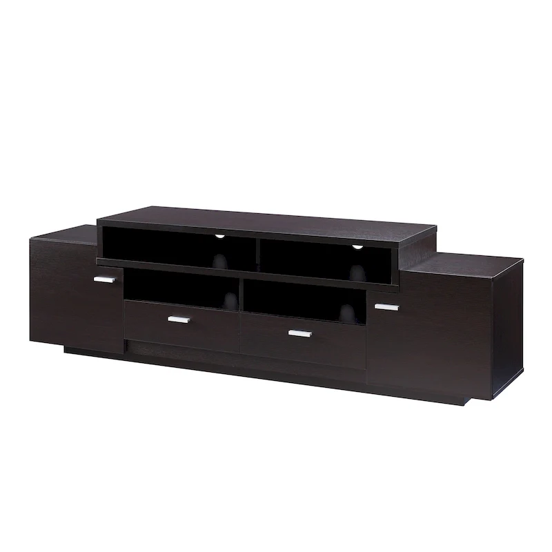 TV Console with 2 Drawers & 2 Cabinets, Fits 70