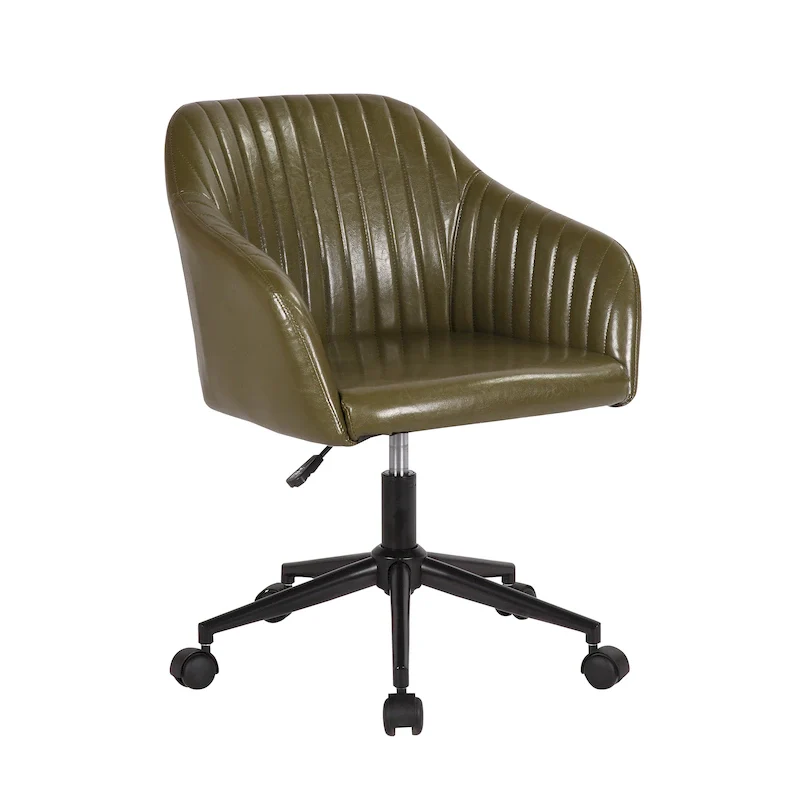 Office Desk Chair, Tufted PU Leather Upholstery