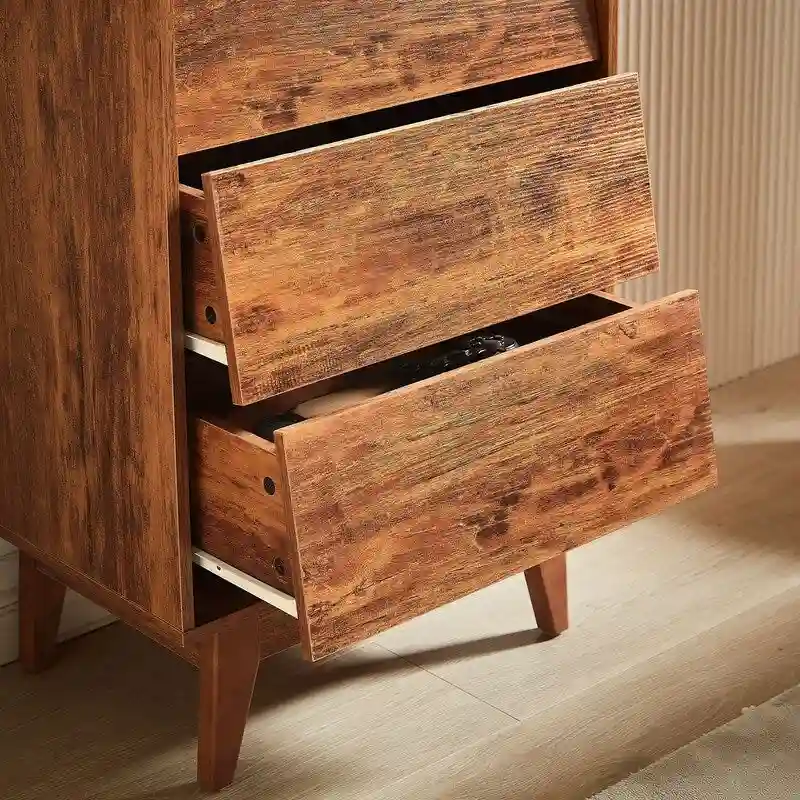 Mieres Dresser for Bedroom, 37 Tall Dresser Chest of Drawers, Hidden Drawer Handle, Storage Drawer Organizer