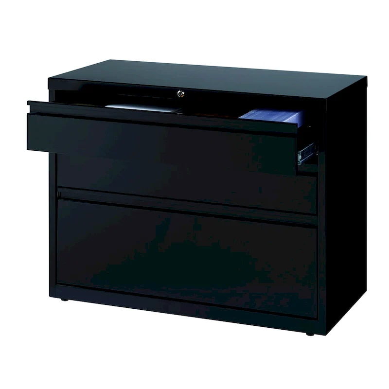 Black 3-Drawer Lateral File Cabinet - 36
