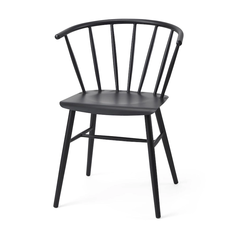 Colin Black Metal Dining Chair - 21.2"W x 21.2"D x 30.3"H