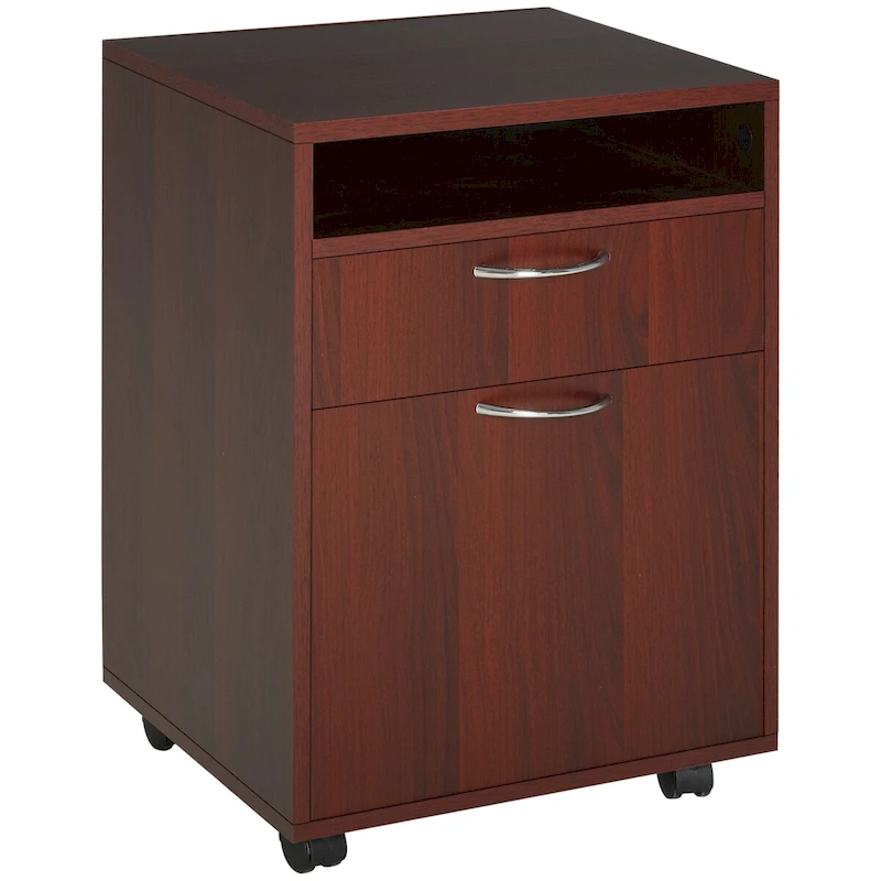 Mobile Storage Cabinet Organizer with Drawer and Cabinet