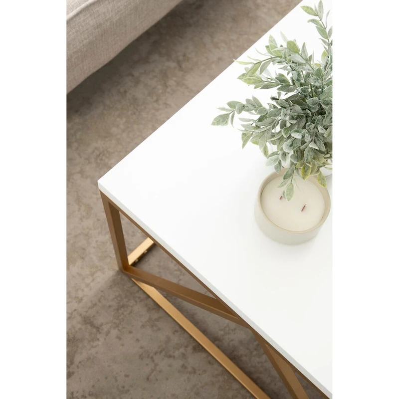 Kate and Laurel Kaya Wood and Metal Coffee Table - 28x28x18