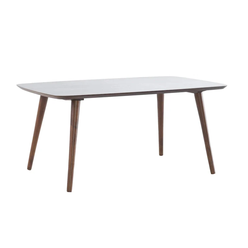 Walnut / Natural Mid-Century Rectangle Coffee Table for 1–4 People