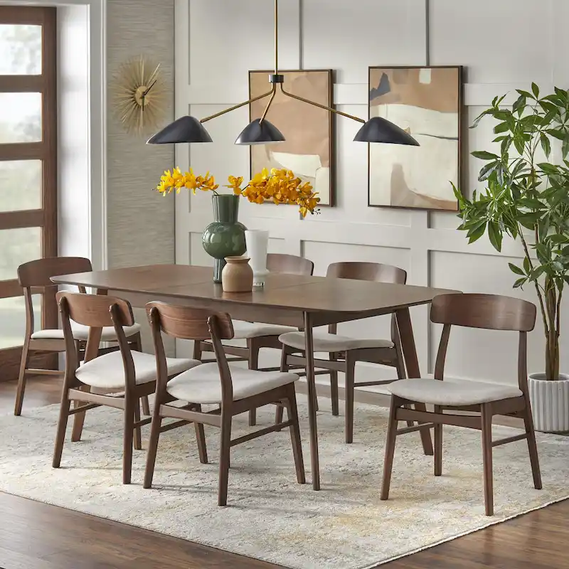 Simple Living Wave Butterfly-Leaf Dining Table