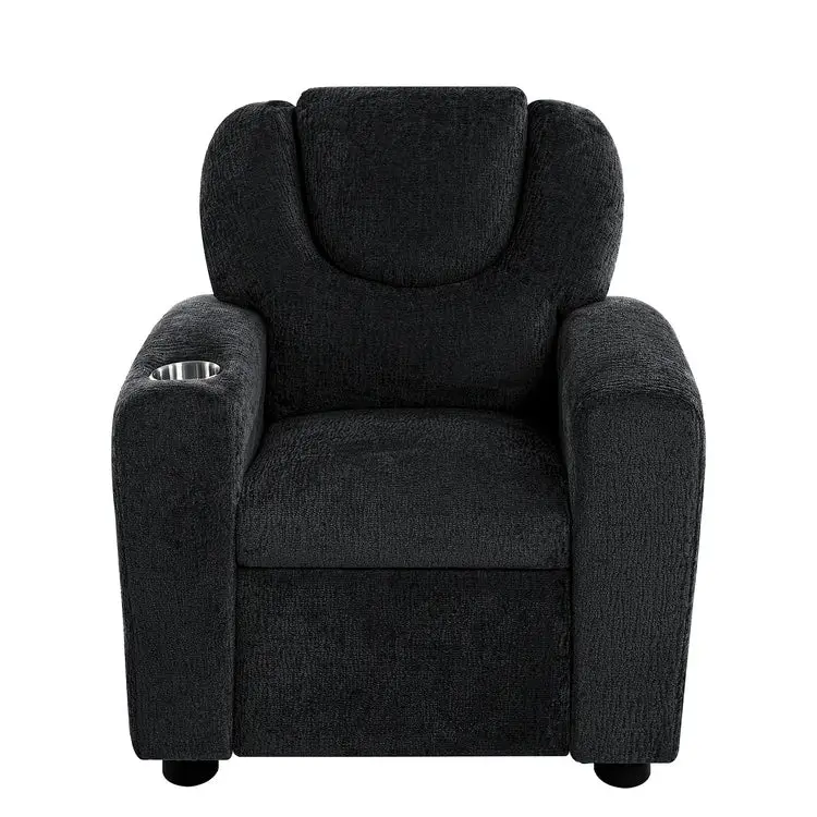 Kids Push Back Recliner Chair with Cup Holder - For Ages 3+