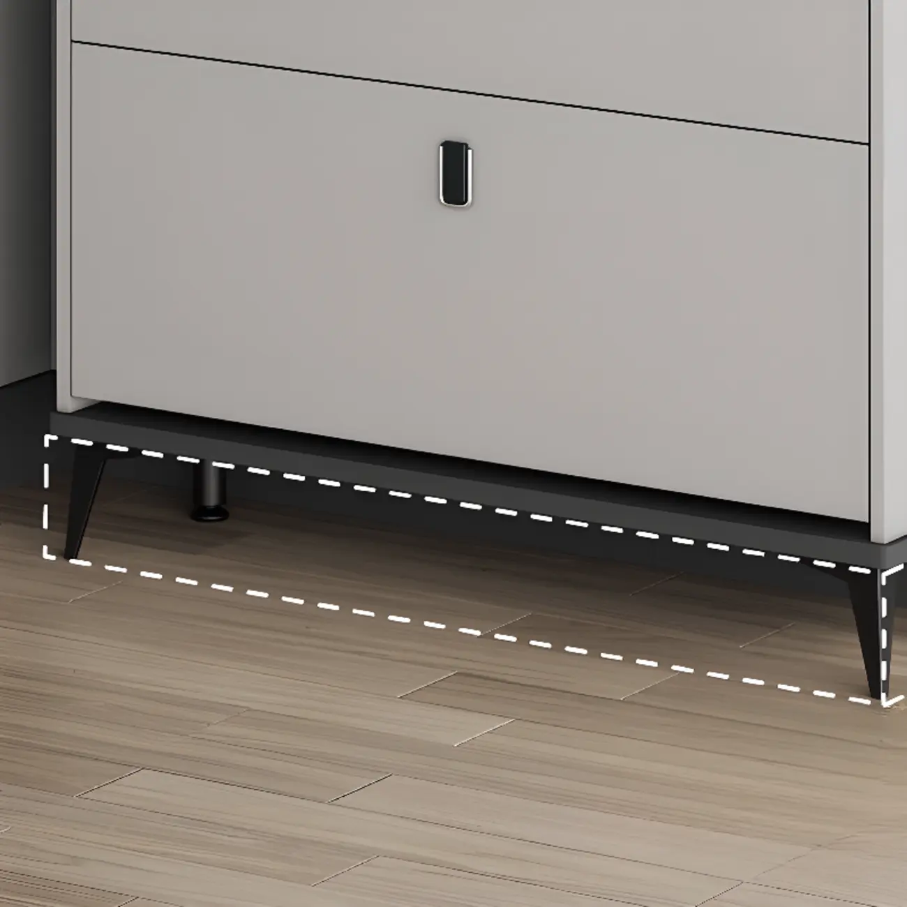 Modern Wood Shoe Cabinet with Adjustable Shelves