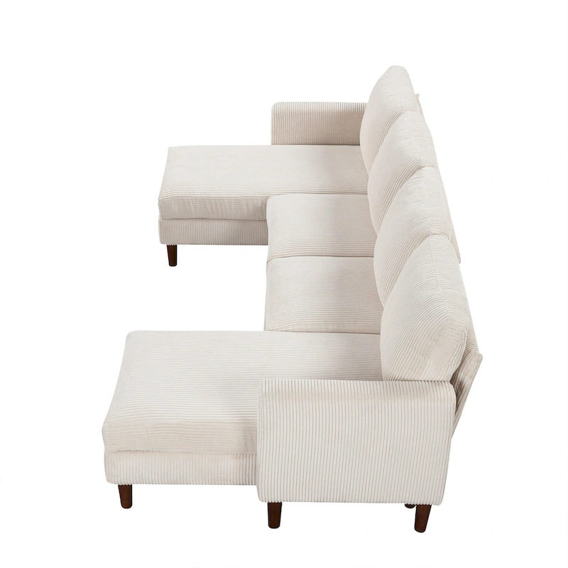 U-shaped Sponge-filled Cushion Combination Sofa