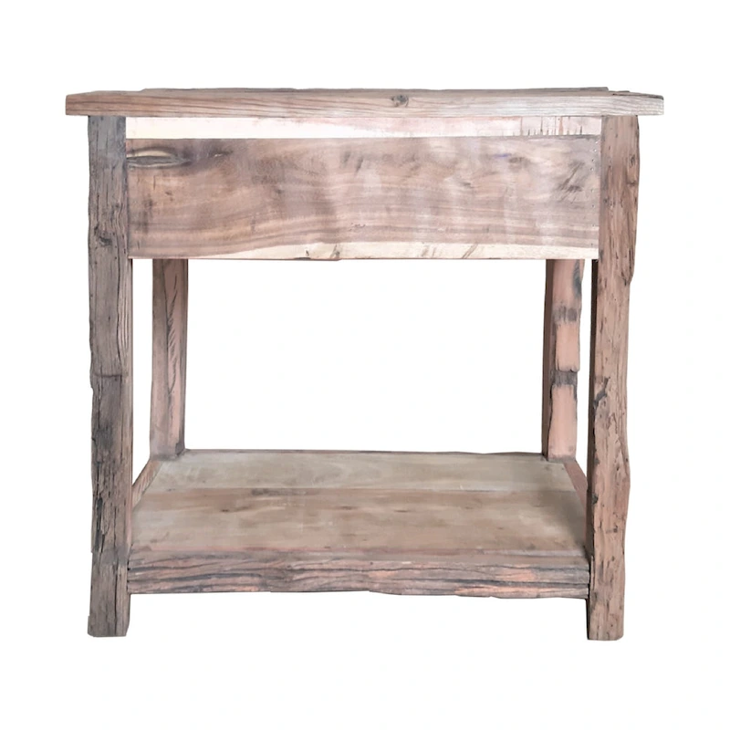 A&B Home Rustic 2-Drawer Kitchen Island