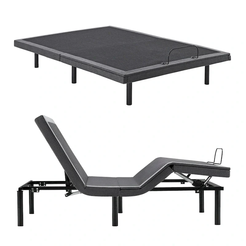Ergonomic Motorized Adjustable Bed Frame, Wireless Remote Control,for Comfortable Reclining and Sleeping