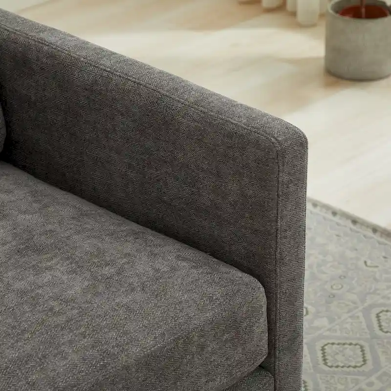 Square Upholstered Swivel Accent Chair