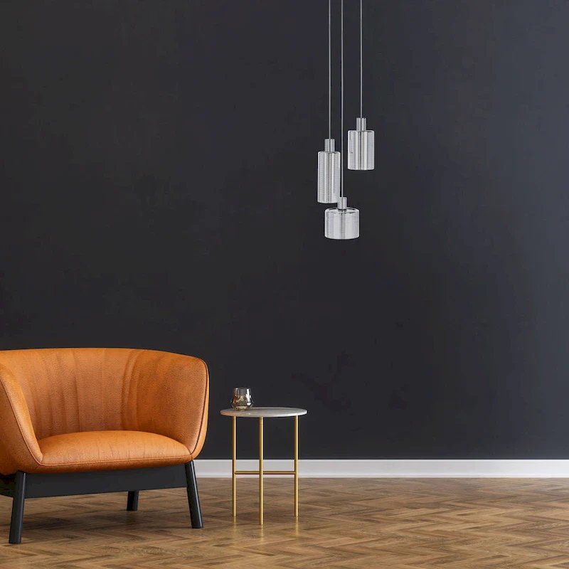 SAFAVIEH Lighting Akila Pendant - 13.8 x13.8 x26.5-80.5  - Grey/Light Grey - 14Wx14Dx81H