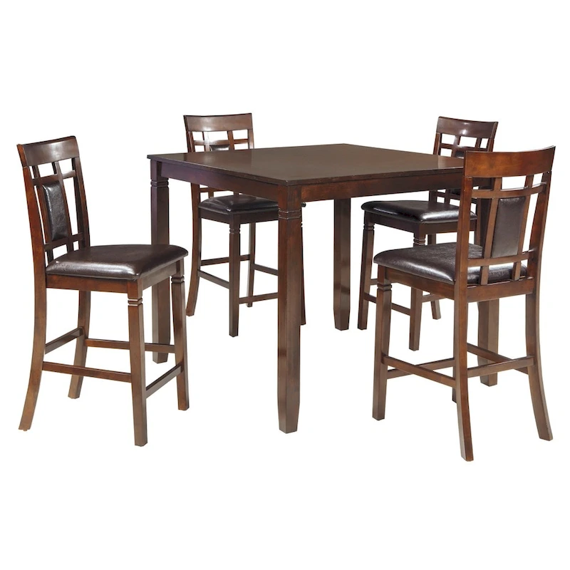 Signature Design by Ashley Bennox Brown Counter Height Dining Table and Bar Stools (Set of 5)