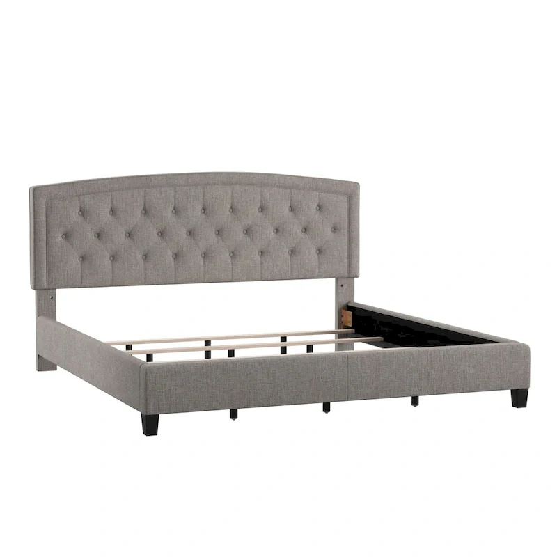 Fontana Adjustable Diamond-tufted Arched Back Bed by