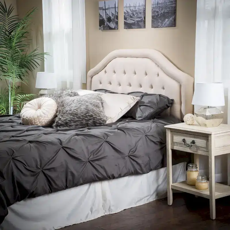 Angelica Adjustable Full/ Queen Tufted Headboard by Christopher Knight Home