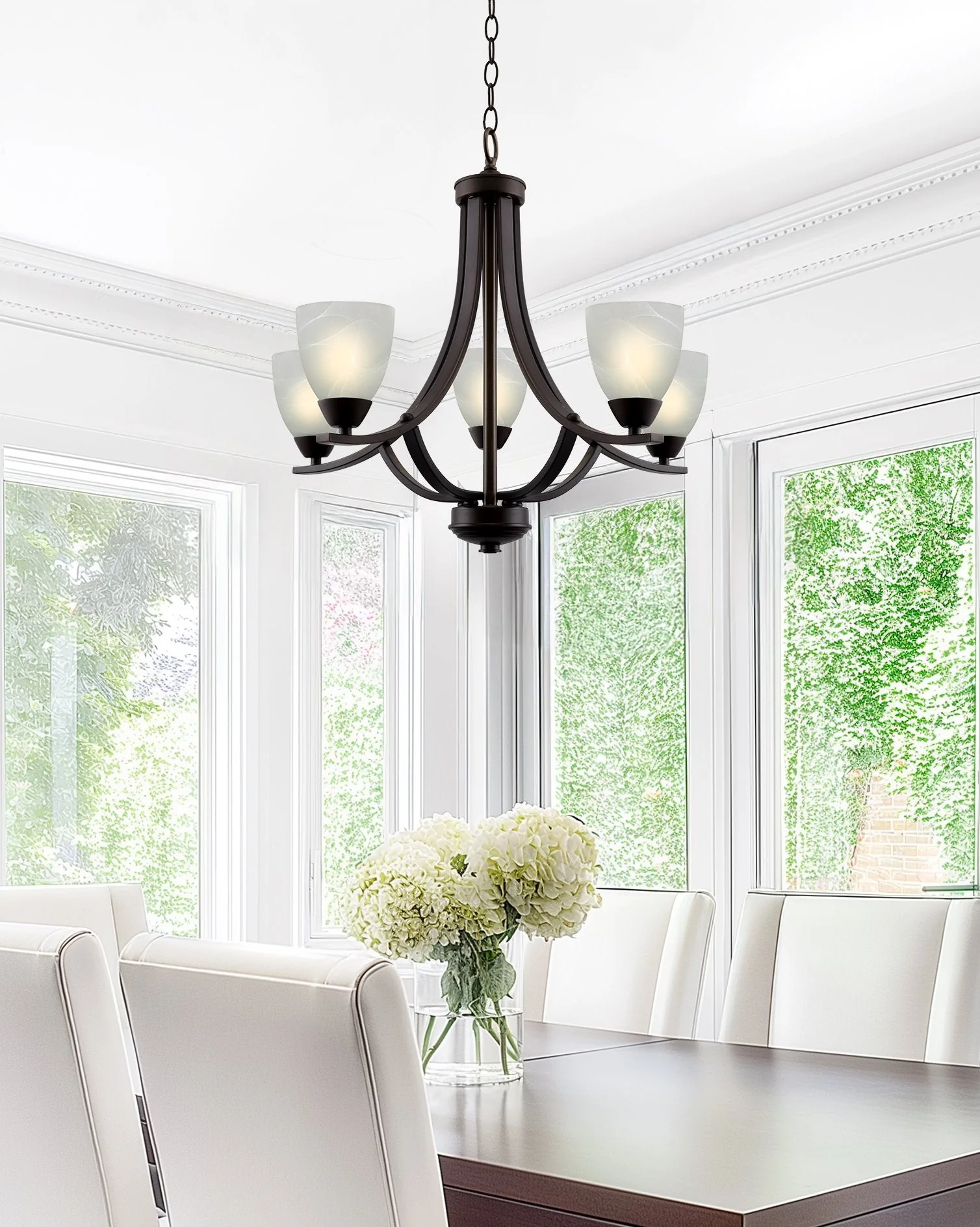 Weston 24 Contemporary 5-Light Large Chandelier