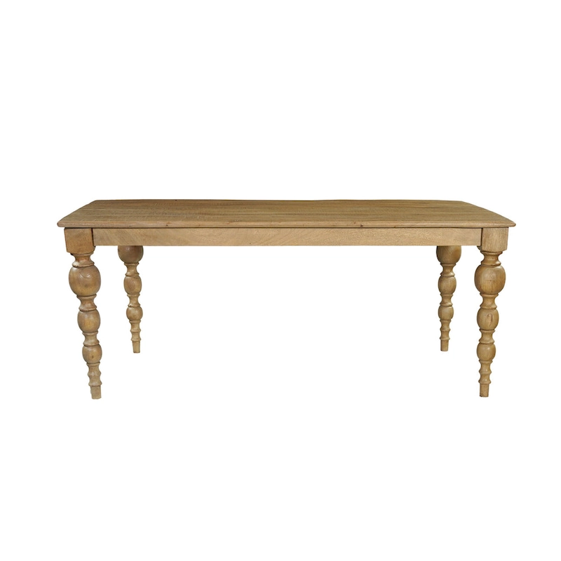 Ava 72 Carved Solid Wood Dining Table - 72 W