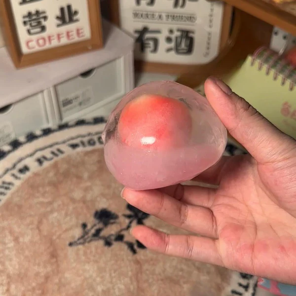 Soft Peach Blast Ice Handmade Squishy Ball squishy – satisfying stress relief  | Squishora