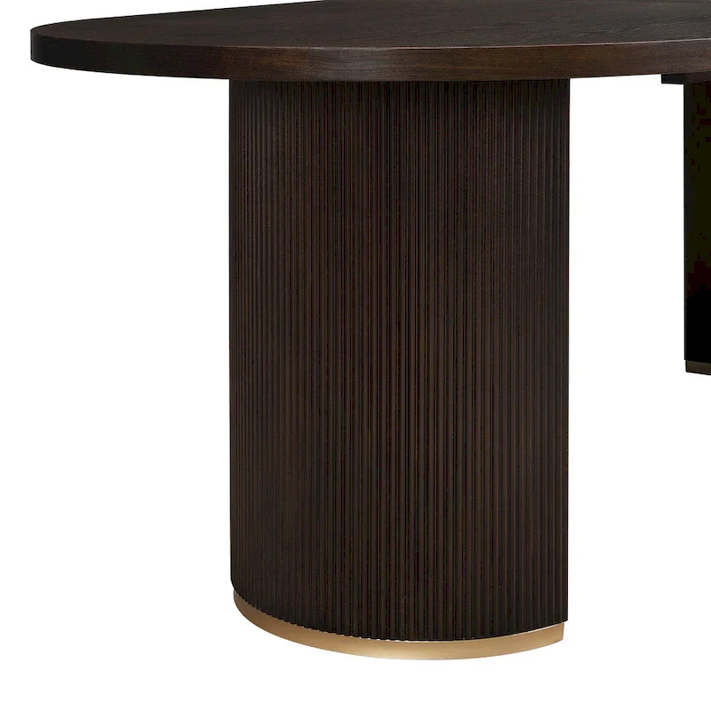 Modern Style Oval Wood Dining Table