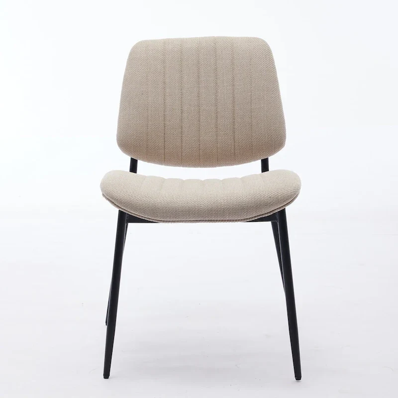 GDFStudio Modern Armless Upholstered Dining Chairs with Metal Legs