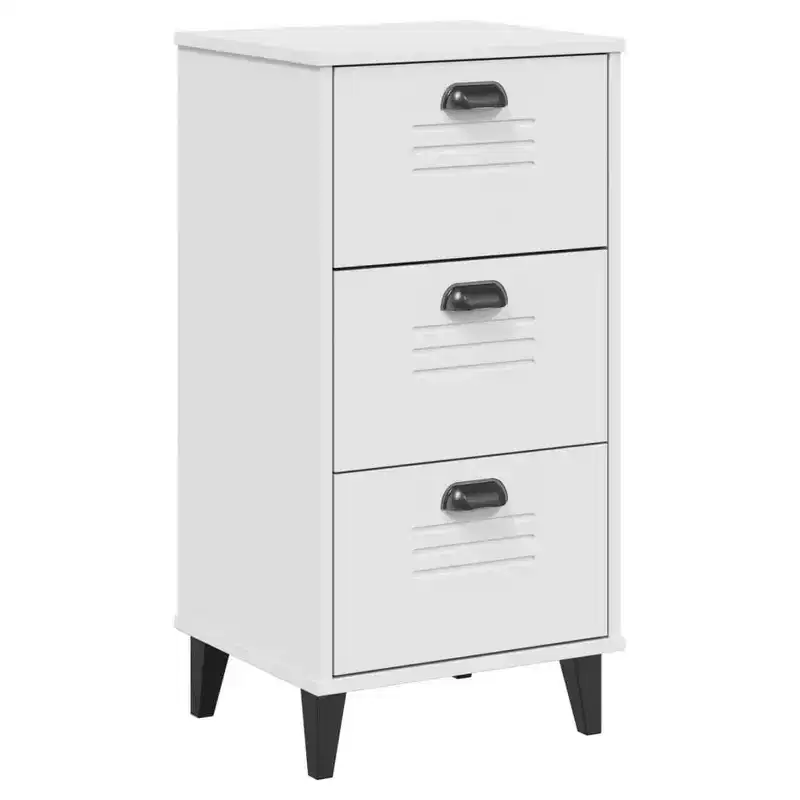 vidaXL Bedside Cabinet Accent End Table Bedroom Furniture Solid Wood Pine