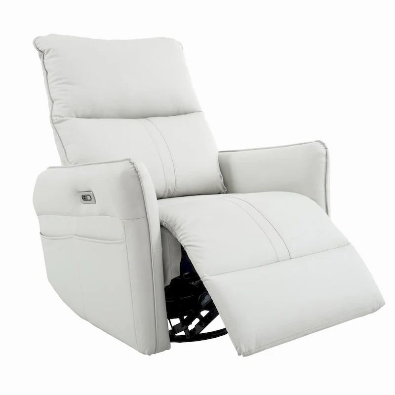 270° Power Swivel Rocker Recliner with USB Charging