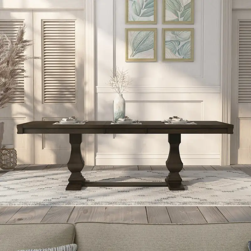 The Gray Barn Ruddy Road Espresso 94-inch Wood Expandable Dining Table