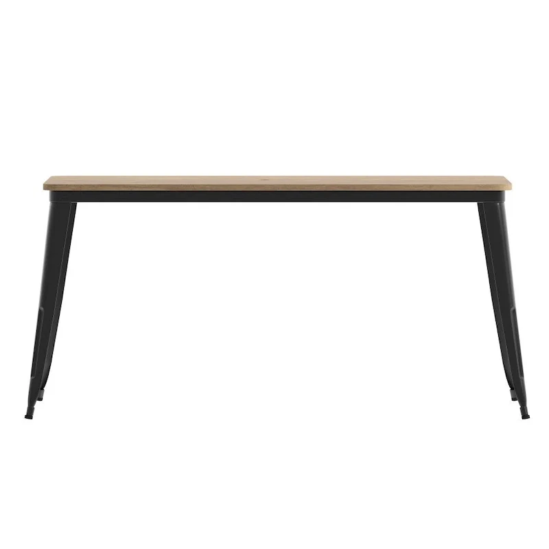 30x60 Commercial Poly Resin Restaurant Table with Umbrella Hole - 30W x 60D x 30H