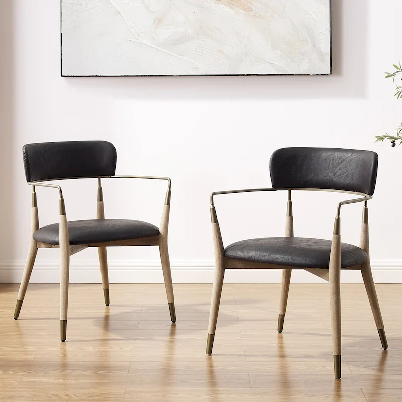 Mid-Century Solid Wood Accent Dining Chair