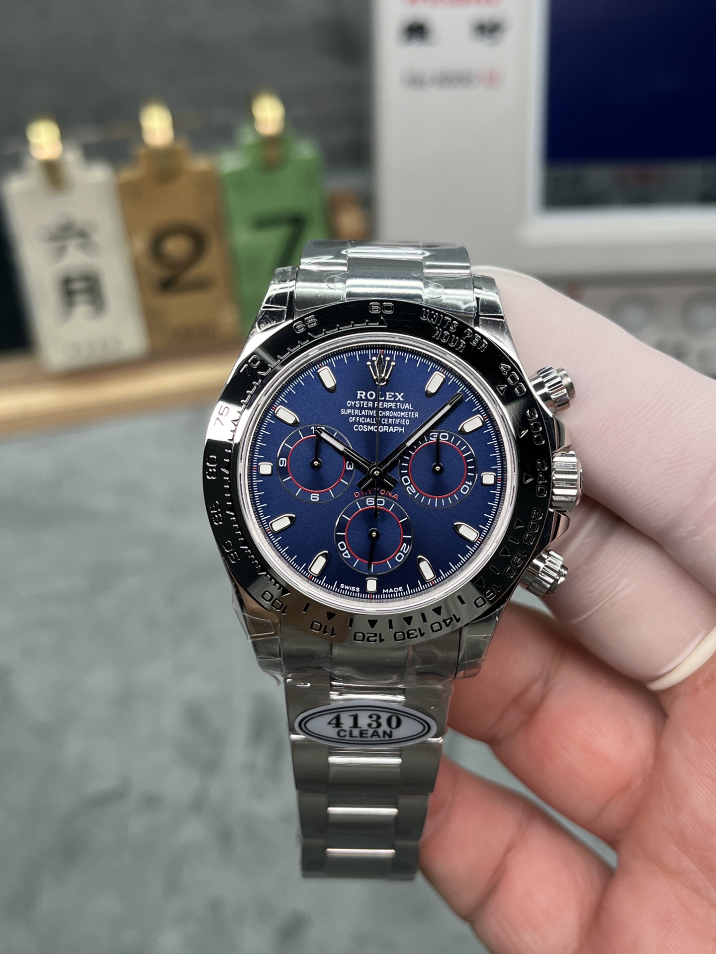 Clean Factory Rolex Daytona 4130 Super Clone Blue Dial