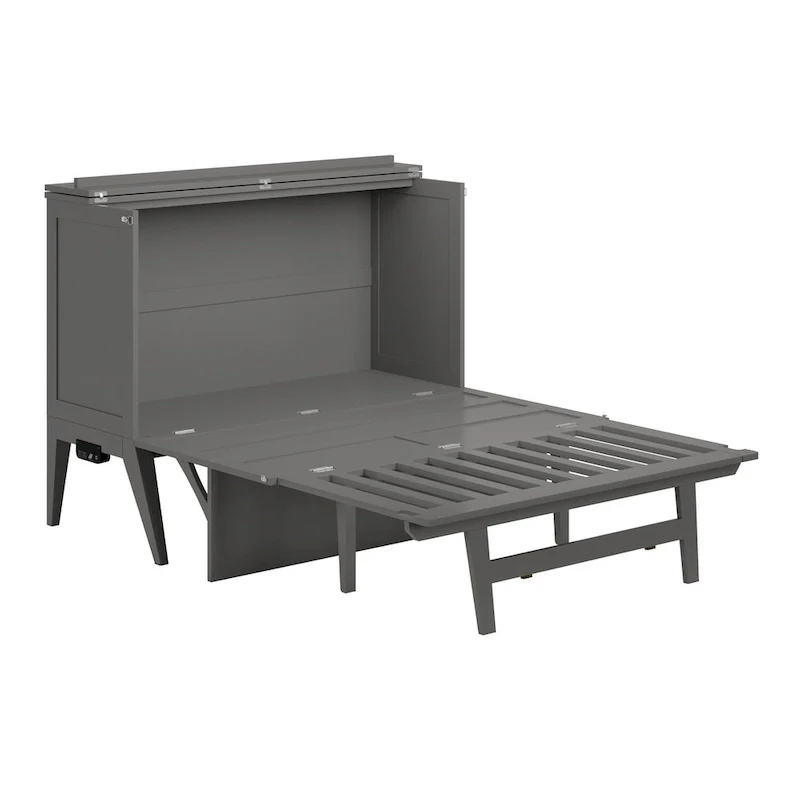 Full Murphy Bed Desk in Grey