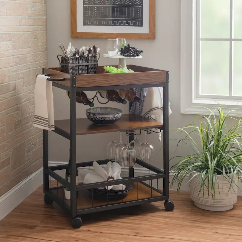 Industrial Kitchen & Wine Cart