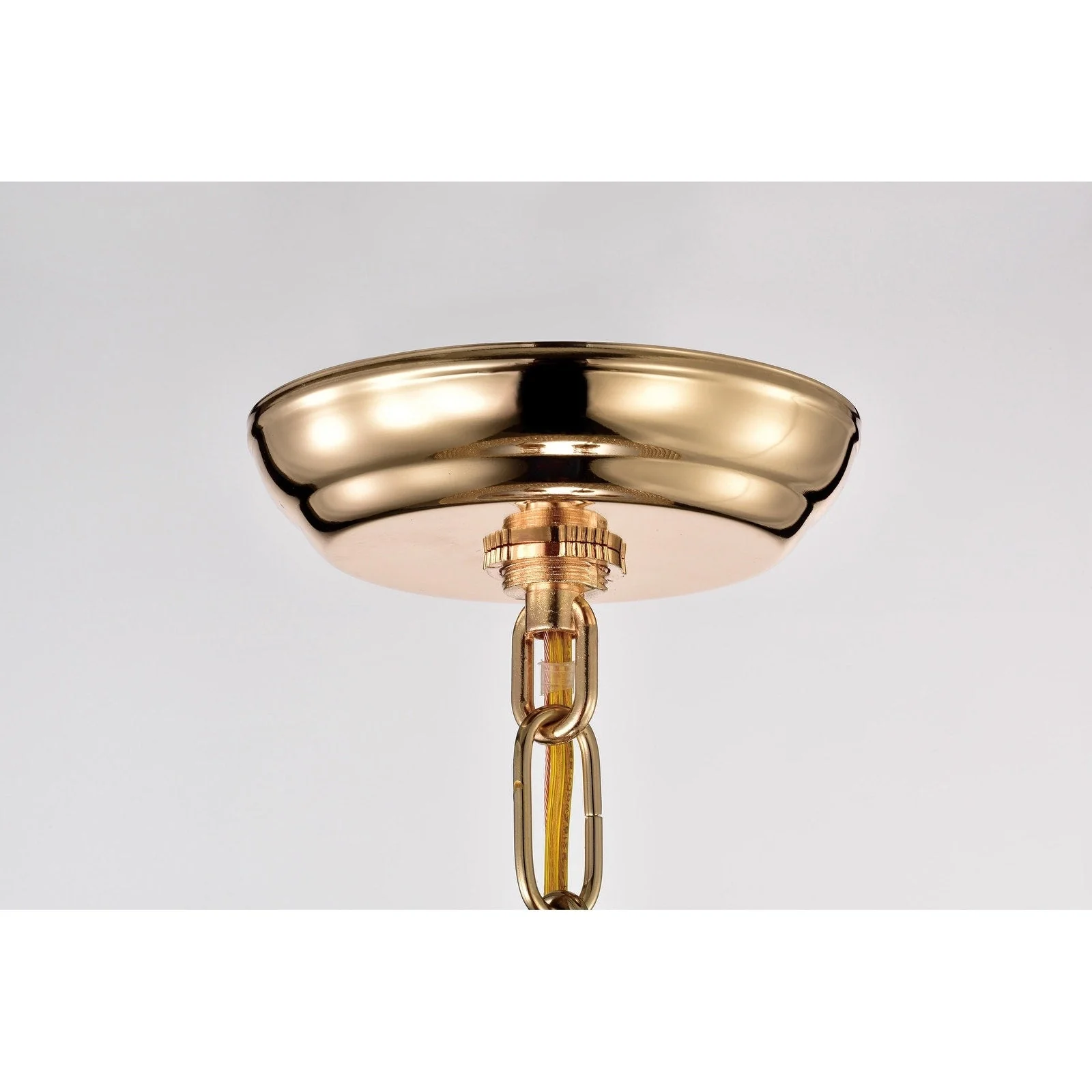 Round Beaded Drum Chandelier with Hanging Crystals