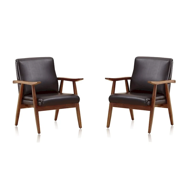 Amber Faux Leather Accent Chair