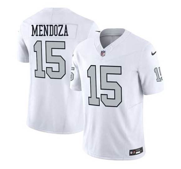 Las Vegas Raiders Fernando Mendoza White Alternate Game Jersey