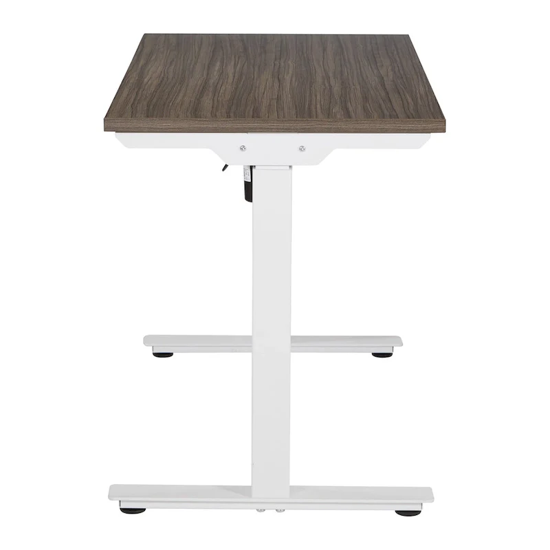Walnut / White / Black Electric Height-Adjustable Standing Desk – Single