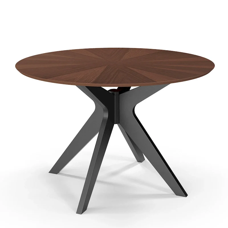 Round Dining Table with Wood Veneer Top