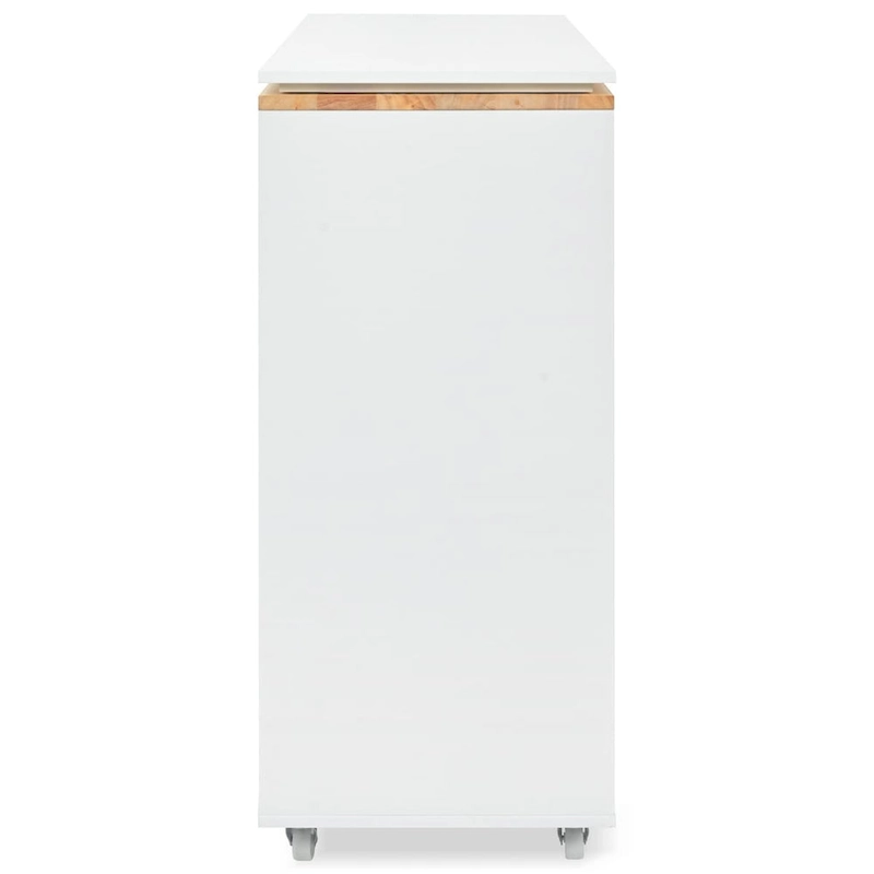 Kitchen Island With Extended Table and LED Lights