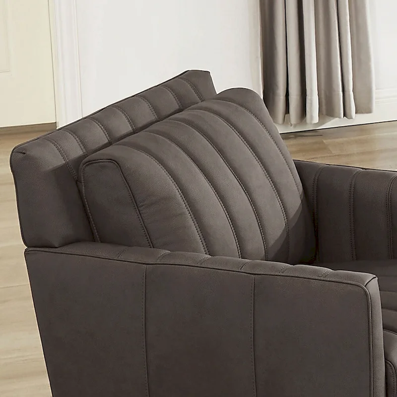 Hydeline Ennis Top Grain Leather Sofa and Chair Set - Sofa, Chair