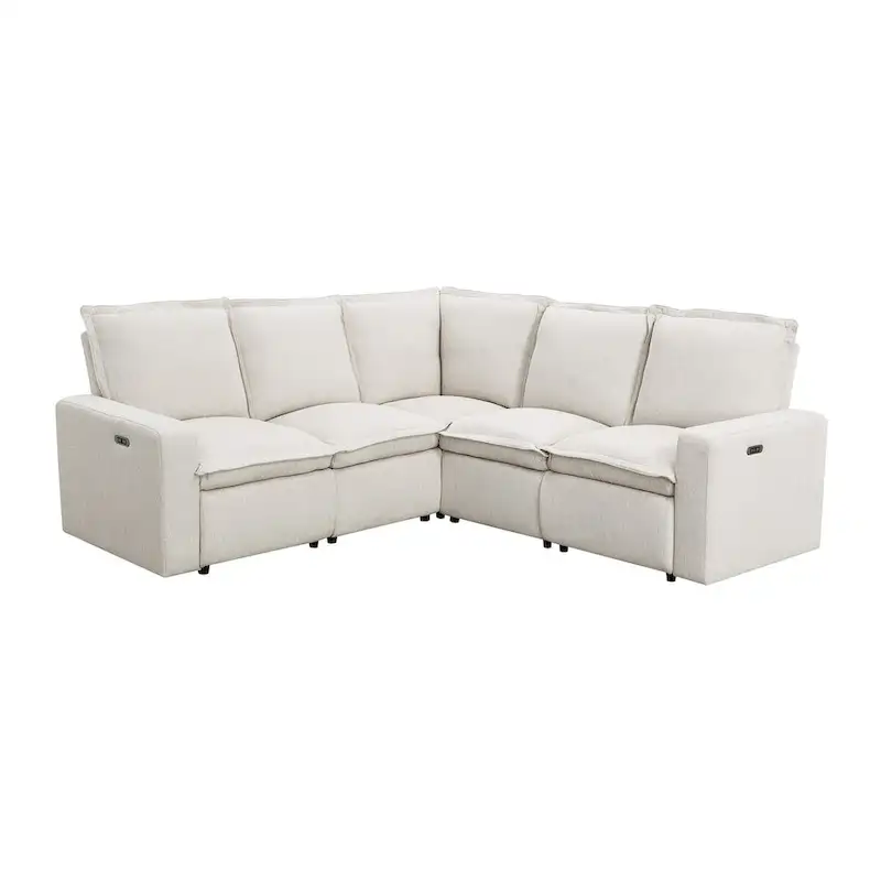 Power Recliner Chair L-Shaped Sectional Sofa, Home Theater Seating Soft Chair